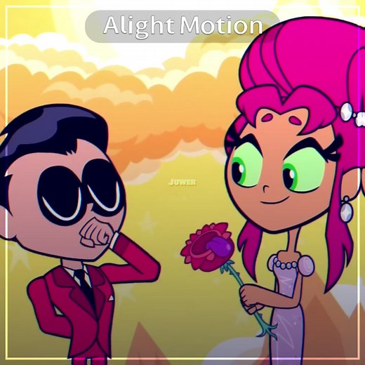 Heartfelt Moments: Robin and Starfire Kiss