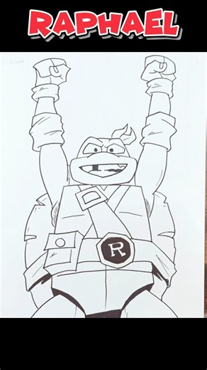 How to Draw Raphael from Tales of the TMNT EASY!