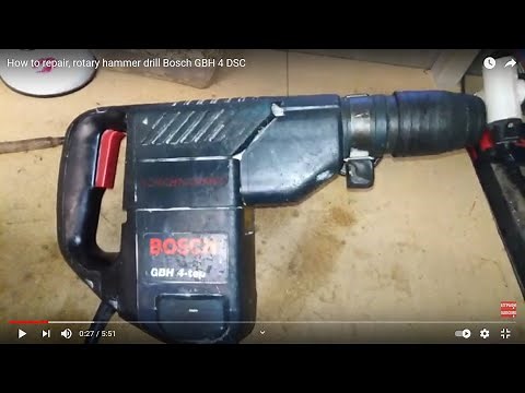 How to repair, rotary hammer drill Bosch GBH 4 DSC