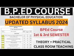 BPEd 1st & 3rd Semester Syllabus / Upcoming January Exam / Theory and Practical Subject