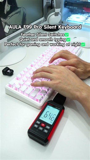 This Silent White Keyboard Is Worth It ✨ AULA F99 Pro