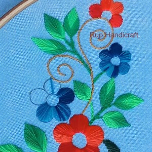 38K views · 1K reactions | Hand Embroidery Flower Designs, Easy Satin Stitch Flower Tutorial,Flower Embroidery #flowerembroidery #flowerstitches #handembroiderytutorial #embroideryforbeginners #sewing #drawing #cushioncoverdesign #embroidery #embroideryart #embroiderylove #embroiderywork #embroideryhoop #embroiderydesigns | Rup Handicraft | Facebook