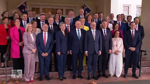 12K views · 341 reactions | History was made as Anthony Albanese's new frontbench was sworn in today. But the occasion came with a warning - the PM telling his ministry they will govern in turbulent economic times. #9News | Nightly at 6pm | 9 News | Facebook