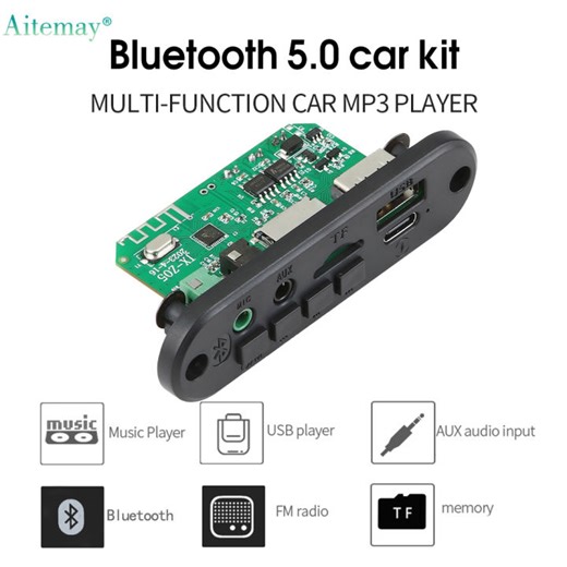 Mp3 Player Bluetooth & Fm Transmitters Fosa1 BT 5.0 MP3 Decoder Board – Supports USB, TF Card, FM Radio, LINE IN, With Remote Control For DIY Audio