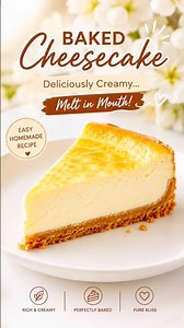 🧀 The Creamiest Baked Cheesecake You’ll Ever Make | Bakery Style at Home#cake#cheesecakefactory