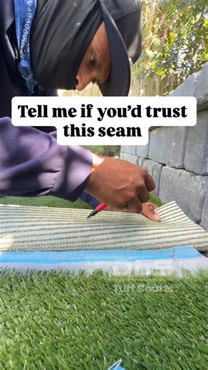 Today I’m showing you how I mark and cut a proper S seam. I always overlap the turf, mark my line clearly, double check the mark, then cut precisely inside the line with a fresh blade. This gives you a tight lock and a clean finish once the fibers settle. A clean S seam is all about prep, patience, and perfect tracing. This is one of the main reasons our seams stay invisible and last for years on our installs. Overlap both sides before marking • Always cut inside the marked line • Never cut with