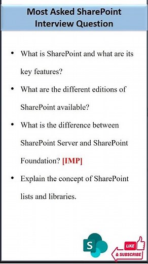 Basic SharePoint Interview Questions | Interview Preparation