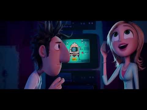Cloudy With A Chance of Meatballs - Sam interviewing Flint + building the satelite