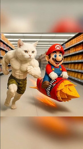 Mario has a Giant Piggy Bank! #mario #supermario #cat #cutecat #funny