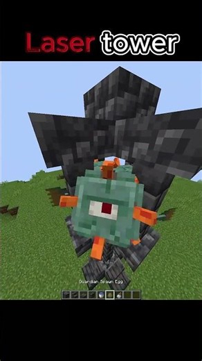 Laser tower tutorial minecraft #minecraft #tutorial #shorts