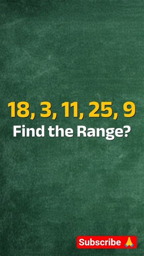 Can you find the Range in 10 Seconds? #maths #statistics #viralmath #mathshorts #algebra #satmath
