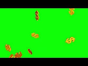 3D Gold dollar signs falling (HD EXCLUSIVE)