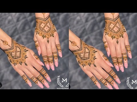 Simple & Unique Mehndi Design 🌿 || Triangle Style Henna Designs || Tasannas Mehendi