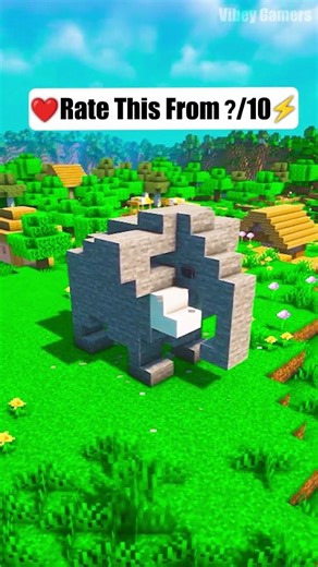 Build Elephant Like This In Minecraft @Vibey Gamers