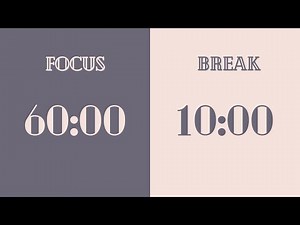 📔 60/10 POMODORO TIMER AESTHETIC✨ | No music | ADHD | Study With Me | Countdown | Focus ✧˖°.