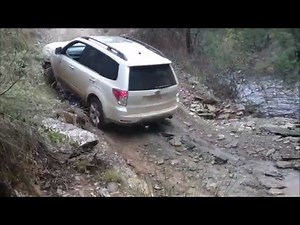 SH Subaru Forester XT river crossing and small steep hill climb off road