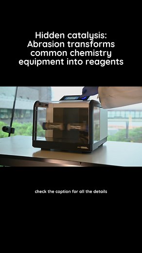 Abrasion of stainless steel balls in mechanochemical setups releases metal particles that activate catalysts, revealing that equipment materials can directly influence reaction outcomes and open new pathways for efficient, sustainable synthesis. Read the full story at 🔗 https://sci.sx/682076648 In this video: Ball-milling is one form of mechanochemistry, with starting materials added to stainless steel tubes containing stainless steel balls and shaken at extremely high speeds (beyond what's vis