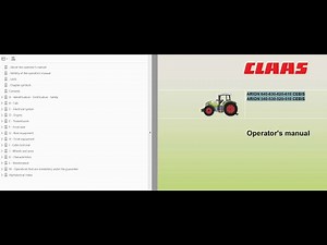 Claas ARION 640-630-620-610 CEBIS ARION 540-530-520-510 CEBIS Operator's Manual