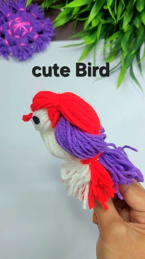 Super Easy Bird Making Idea with Yarn - DIY Woolen Birds | SmirchS Embroidery