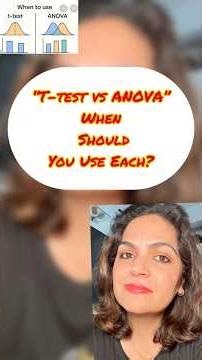 T test VS Anova #dataanalysis #statistics