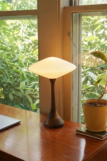 Mid Century Modern Table and Desk Lamp - Handmade Solid Walnut Accent Lighting - Etsy