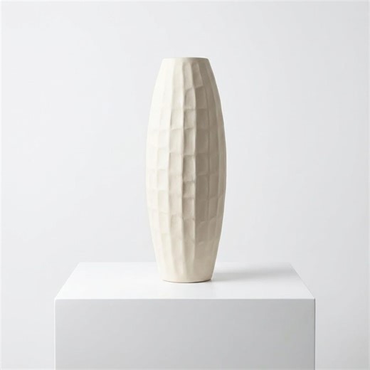 Large White Floor Vase, Textured Ceramic Vase 20", Modern Japandi Decor, Tall Boho Vase for Pampas, Minimalist Christmas Gift for Her - Etsy New Zealand