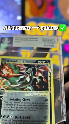 This Charizard was labelled ALTERED due to ink along the edge. We identified the issue under magnification and professionally corrected it. Not every card can be saved. This one could. Transparency matters in card restoration. Follow for real restorations not hype. #PokemonCards #CardRestoration #Charizard #PSA #TCGCommunity