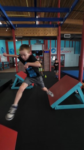 Come in for our Kids Ninja Warrior class and watch your child jump, climb and swing to success! #ampacademy #ninjawarrior #parkour #fallriver | AMP Academy
