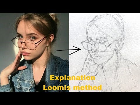 How to draw a face using loomis method
