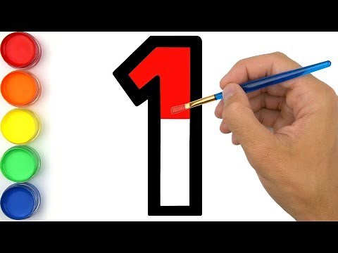 Glitter Number coloring pages Learn Colors Learn numbers for kids