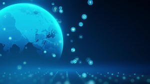 Global Digital Connectivity and Network Icons