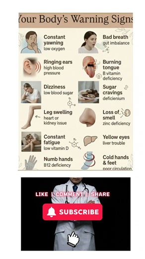 Your Body’s Warning Signs You Shouldn’t Ignore ⚠️