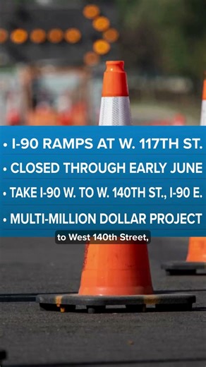 I-90 East construction in Cleveland: Ramps at West 117th Street to close through early June