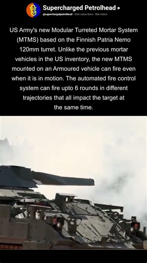 US Army's new 120mm Modular Turreted Mortar System (MTMS)