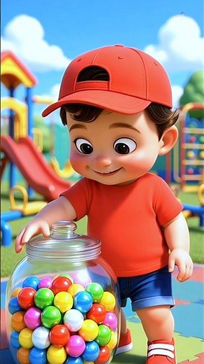 Learn Colours with Gumballs 🔴🔵🟡 #kids #shorts #learn