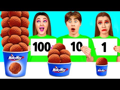 100 खाद्य परतें चुनौती | मजेदार किचन हैक्स CRAFTooNS Challenge