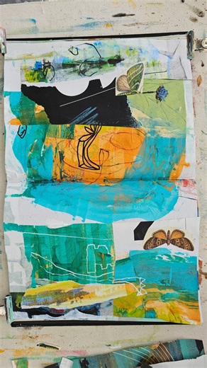 1.3K views · 19 reactions | Using Collage in a painting adds an...