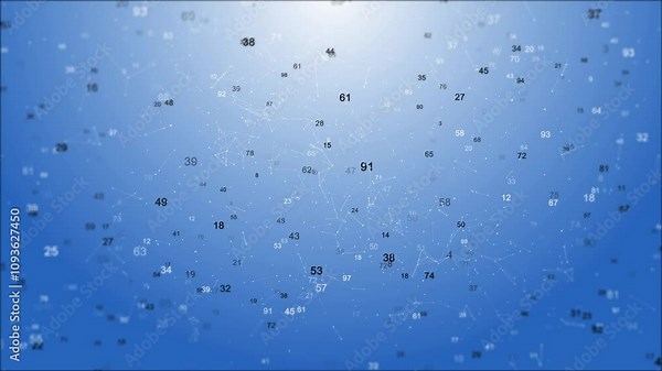 Digital cyberspace data matrix, Blockchain network connection, binary coding HUD infographic data analysis, Cyberspace Particles. Speed Connection Electronic Technology Abstract 3D Background Concept