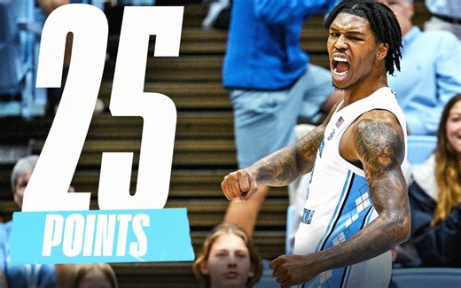 神经刀？北卡控卫Caleb Love对阵查尔斯顿学院25分9篮板6助攻