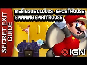 New Super Mario Bros. U Secret Exit Walkthrough - Meringue Clouds-Ghost House: Spinning Spirit House