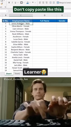 Peer Irfan Ahmed | Computer Coach & Excel Expert | How to Flash Fill in excel ..... [Excel, Excel tips, Excel tricks, Excel hacks, Excel tutorials, ms excel, Spreadsheets, Ms excel tips, ms... | Instagram