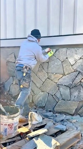 Carefully Installing and Finishing Natural Stone Pieces to Create a Strong Exterior Wall Surface