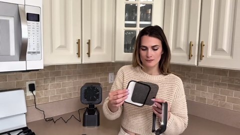 Portable Kitchen Exhaust Fan, Portable Desktop Range Hood Vent for Cooking with 3 Detachable Filters & Adjustable Angle Height for Indoor Bbq, Hot Pot