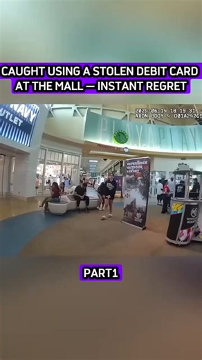 FULL VIDEO: Caught Red-Handed Using a Stolen Card at the Mall! 🚨They thought they got away with a quick shopping spree, but instant bank alerts and fast-acting police completely ruined their plans! A shopper inside PacSun accidentally left her key ring which held her wallet, cash, and ID on top of a display. Instead of doing the right thing, a woman named Shaquanda grabbed them and immediately ran over to Foot Locker to make a purchase using the stolen debit card.What she didn’t realize? The vi
