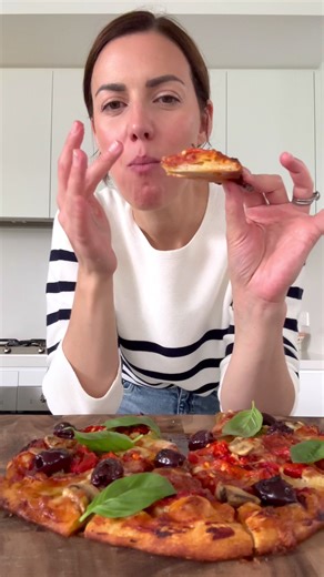 Mediterranean Pizza Recipe with Fresh Mozzarella and Rocket Salad