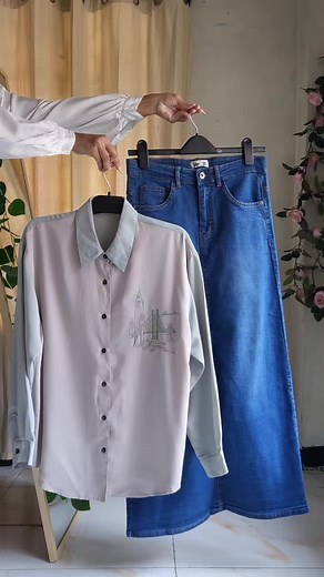 Denim Skirts and Shirts💙 #fypシ #fyp #denimskirt #shirt