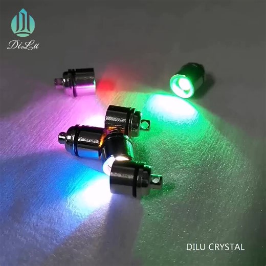 Wholesale Business Gifts 7 Colorful LED Lights Crystal Keychain with 3D Laser Logo Promotional Keychains & Carabiners