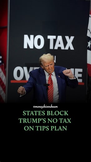 Money Driven Dream on Instagram: "Several states, including California, Illinois, Maine, Colorado, and New York, are resisting Trump's proposal to eliminate taxes on tips. These states plan to maintain their tax codes, which means that servers, bartenders, and tipped workers may still face state taxes despite federal changes, resulting in a conflicting system where workers appear to receive tax relief but still owe taxes locally. Let us know your thoughts below ⬇️ - Follow @incomeshortcut"