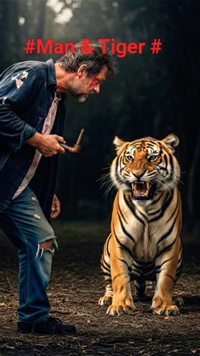 #Man & Tiger fight#short #funny#comedy
