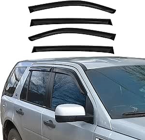 OMAC Window Visor Vent Rain Guard Deflector for Subaru Forester 2009-2013 Smoke 4 Pcs